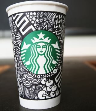 content development for the millennial marketplace - image of winning design in Starbucks White Cup Contest