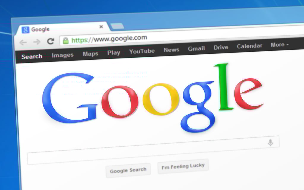 Screenshot of the Google homepage