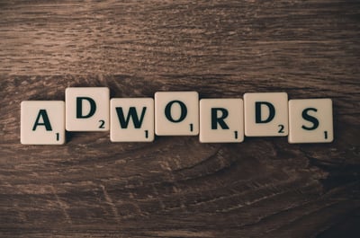 Letter tiles that spell AdWords